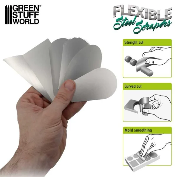 Set lame flexibile - tăiat lut - Green Stuff - imagine 3