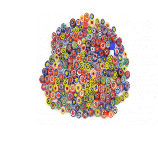 Millefiori asortate opalescente 2 – 3 mm – 50 gr - imagine 2