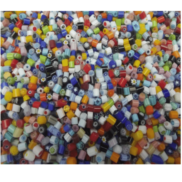 Millefiori asortate transparente 3 - 4 mm - 50 gr - imagine 6