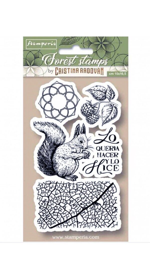 Set Stampile Squirrel - Stamperia - imagine 6