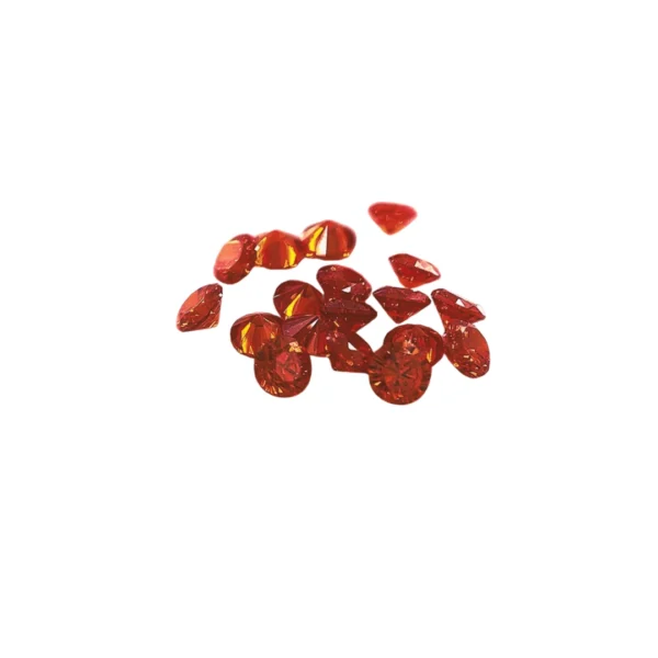Gema sintetica – Dark Orange – round briliant cut - 4 mm